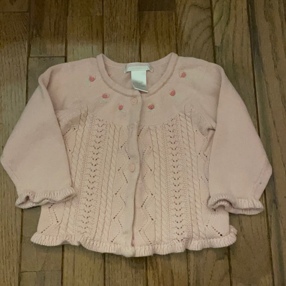 Janie and Jack rose bud sweater